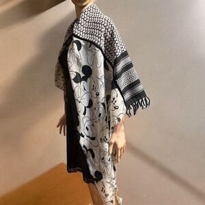 Codello Loves Disney Mickey Leopard Print Hand Made Geometric Rectangle Scarf